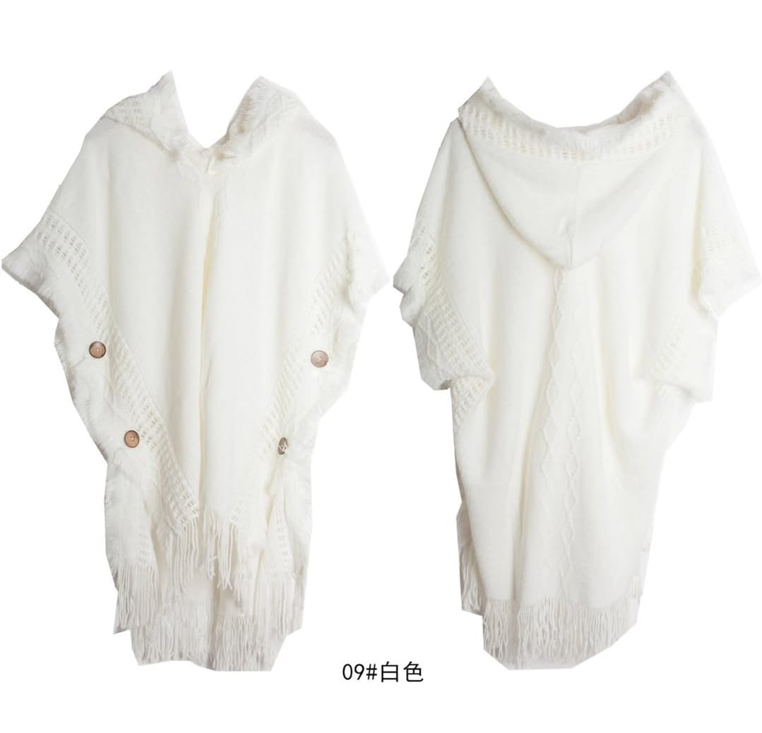 Knitted Hooded Shawl
