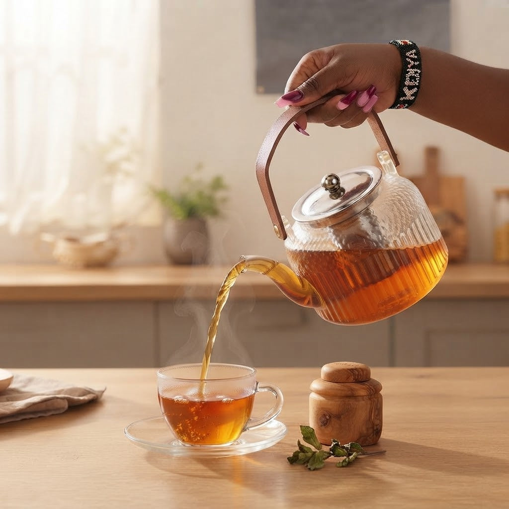 High Borosilicate Glass Tea Pot with Infuser