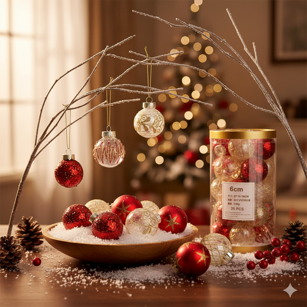 25pcs Christmas Baubles