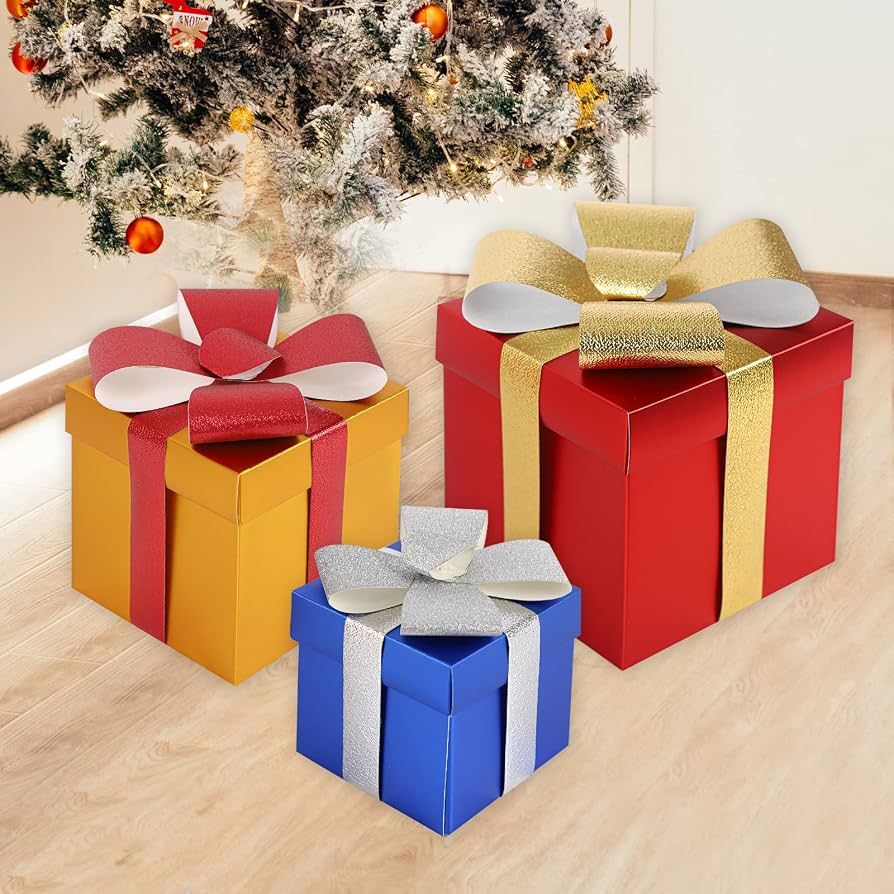 gift packaging storage box with bow available in 15cm, 25cm and 30cm sizes