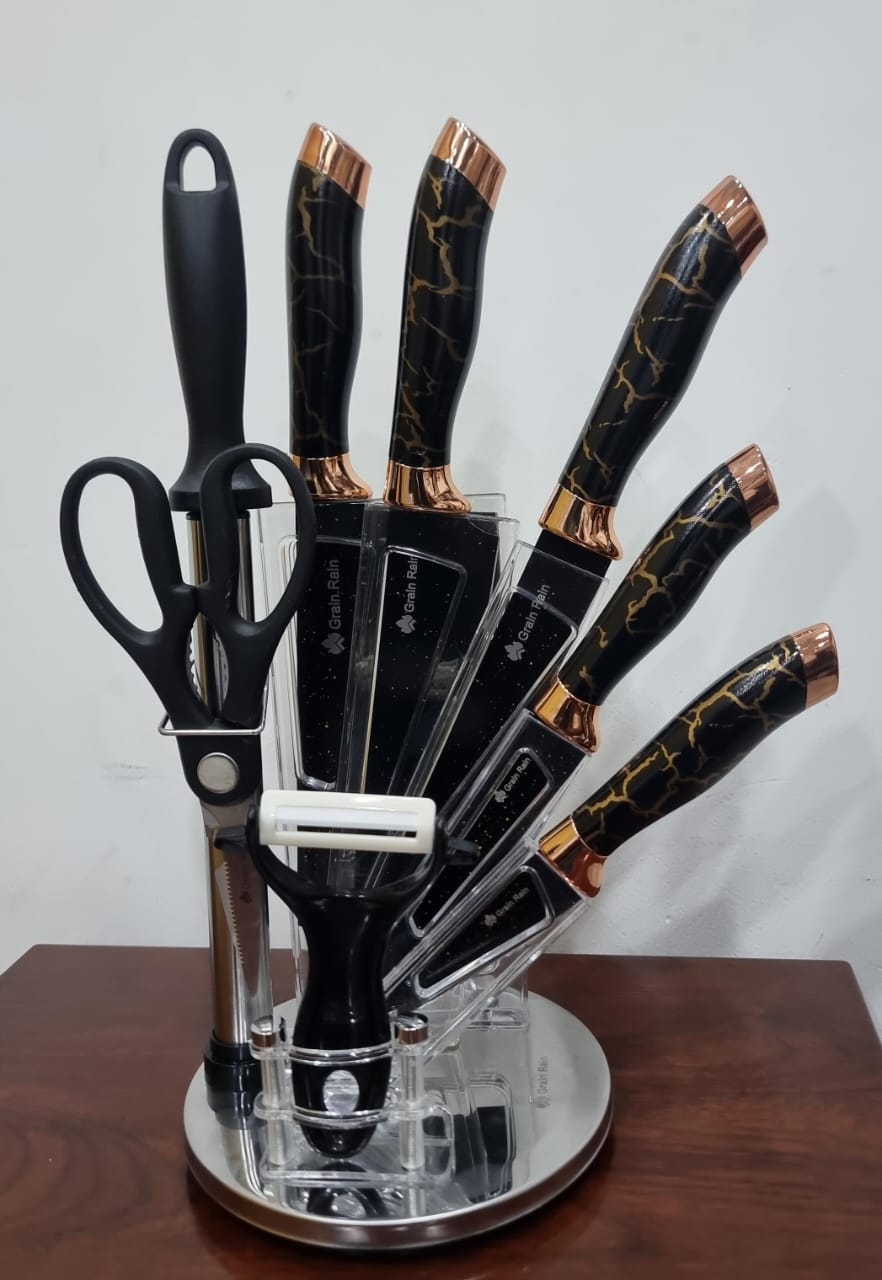 Marble Stainless Steel Knife Set