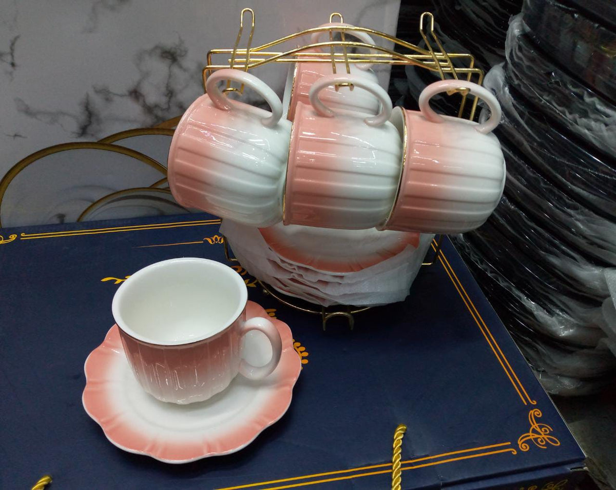 220ml Cup and Saucer set of 6 for Tea and Coffee