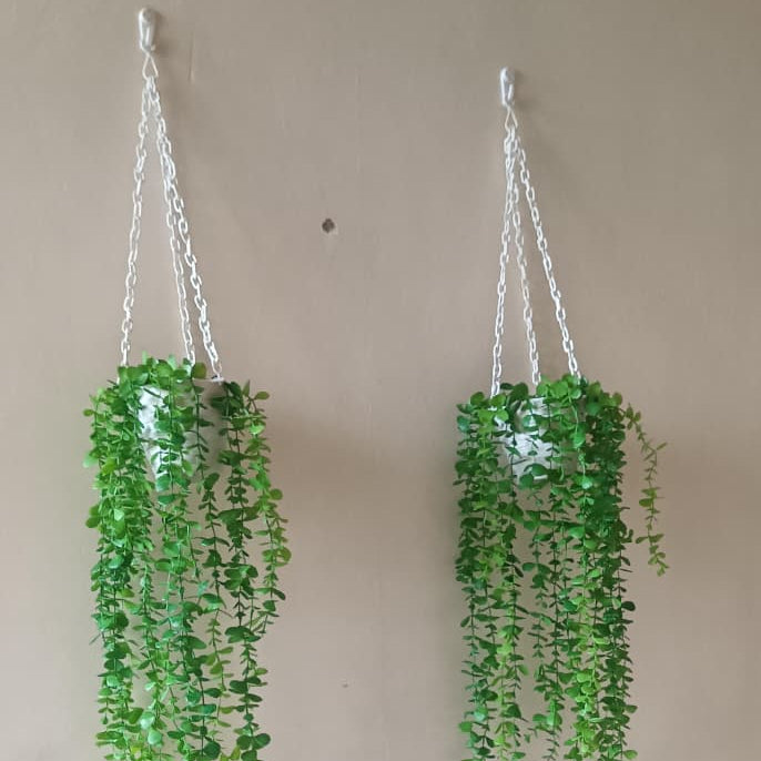 Hanging Artificial Vines With Plastic Vase