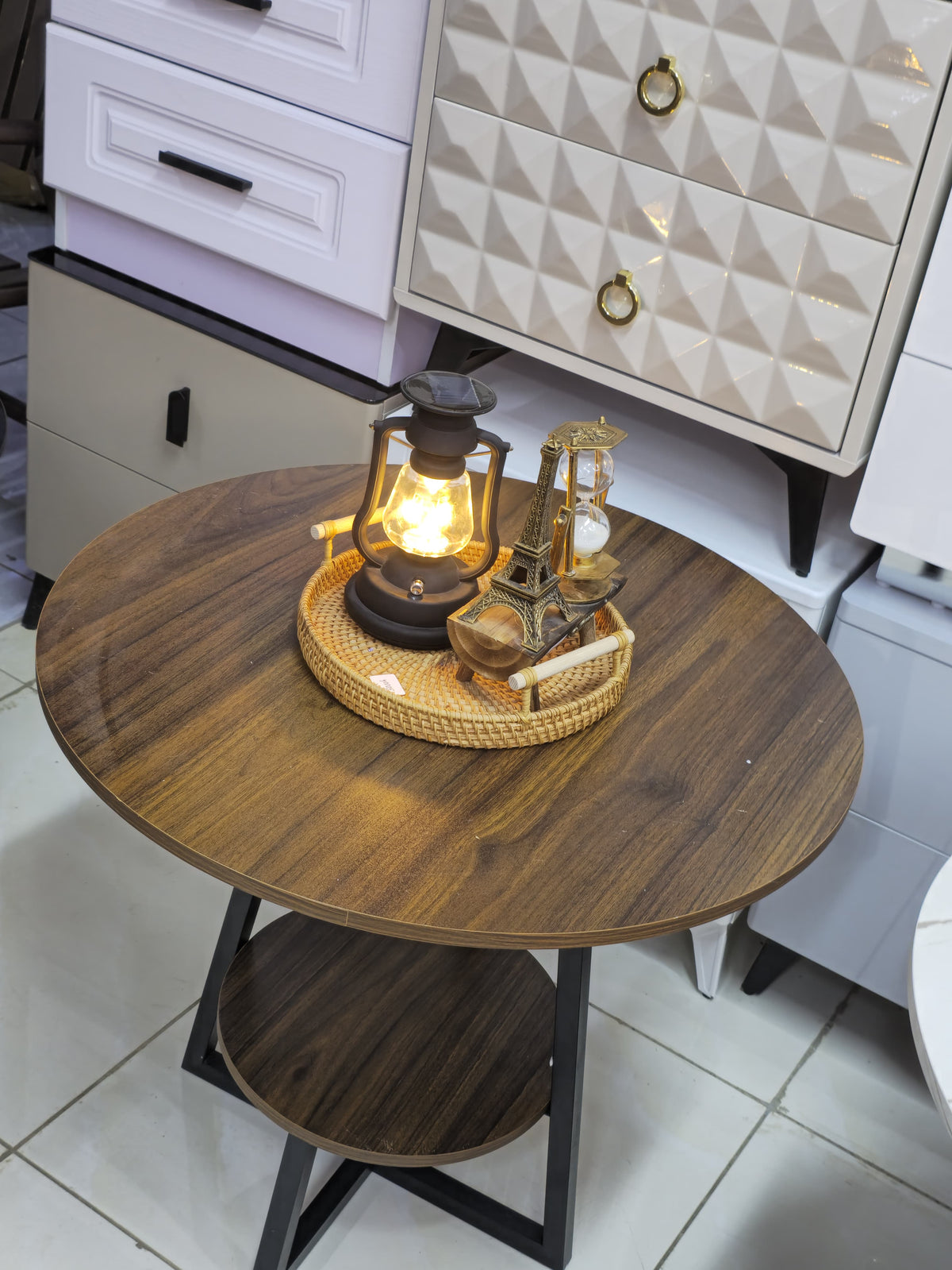 Double Layer Shape Side Table