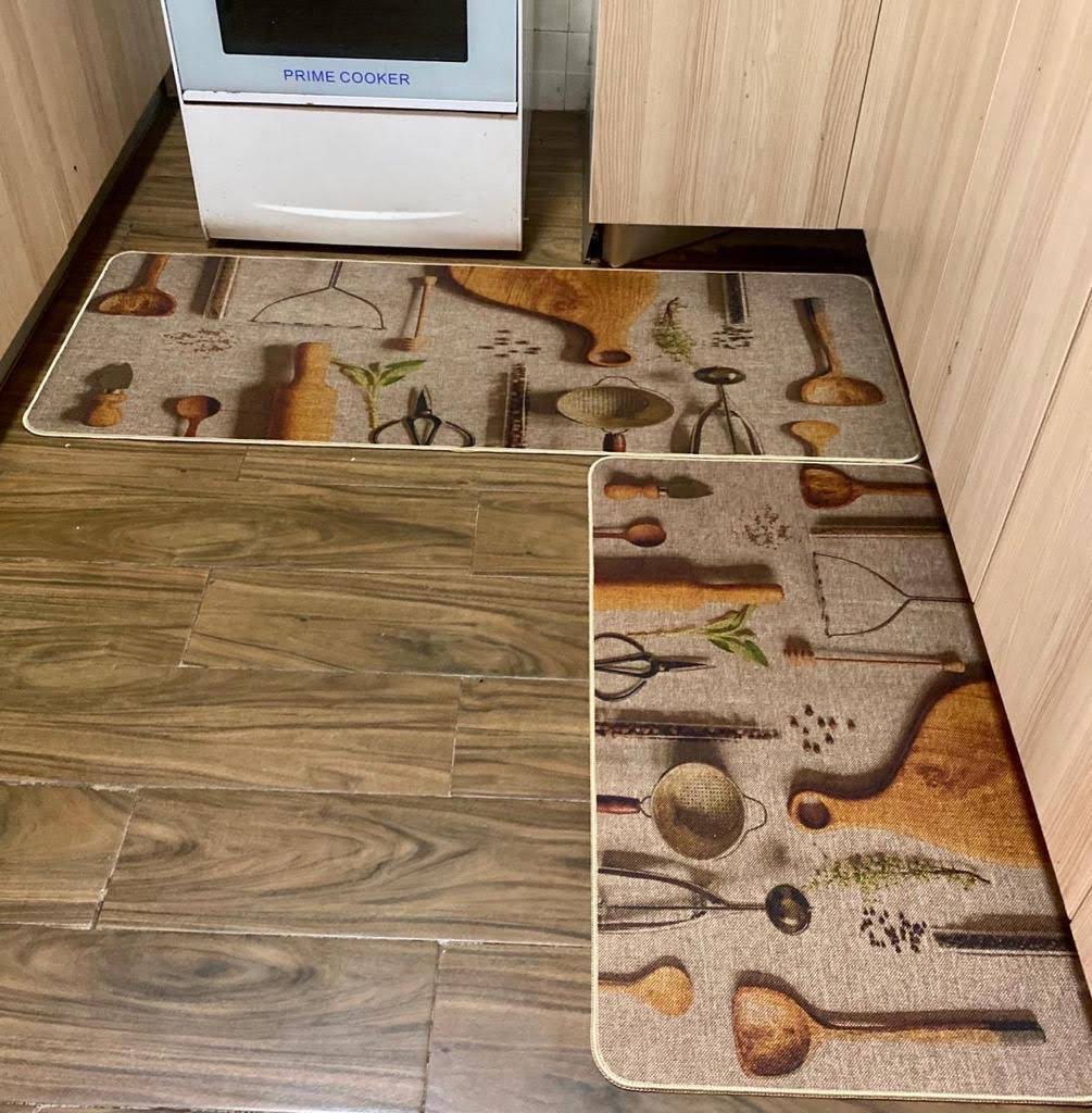 2 pcs Rubber Kitchen Mats