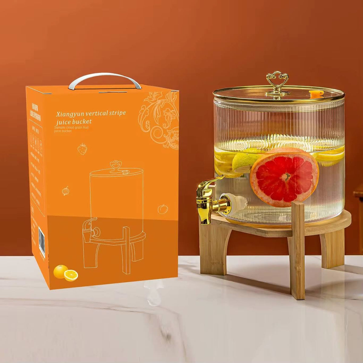 3.6L Ribbed Juice Dispenser