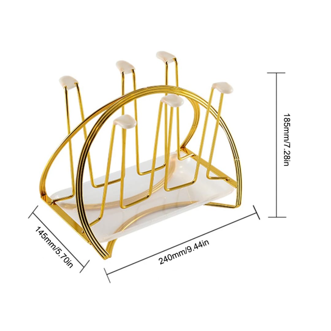 Cup Drying Rack with Drainboard