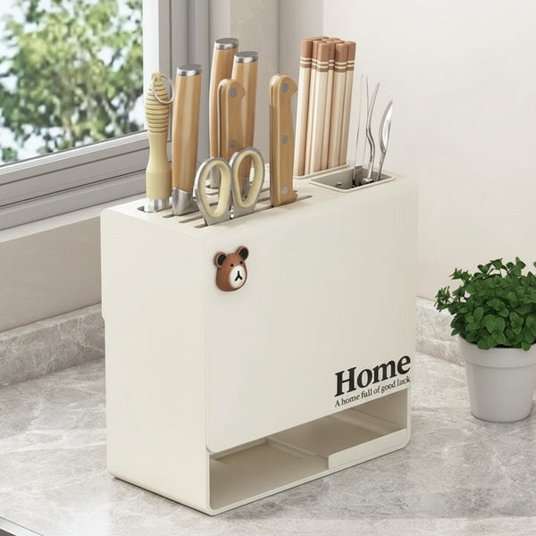 Wall-Mounted Knife Rack & Chopstick Holder