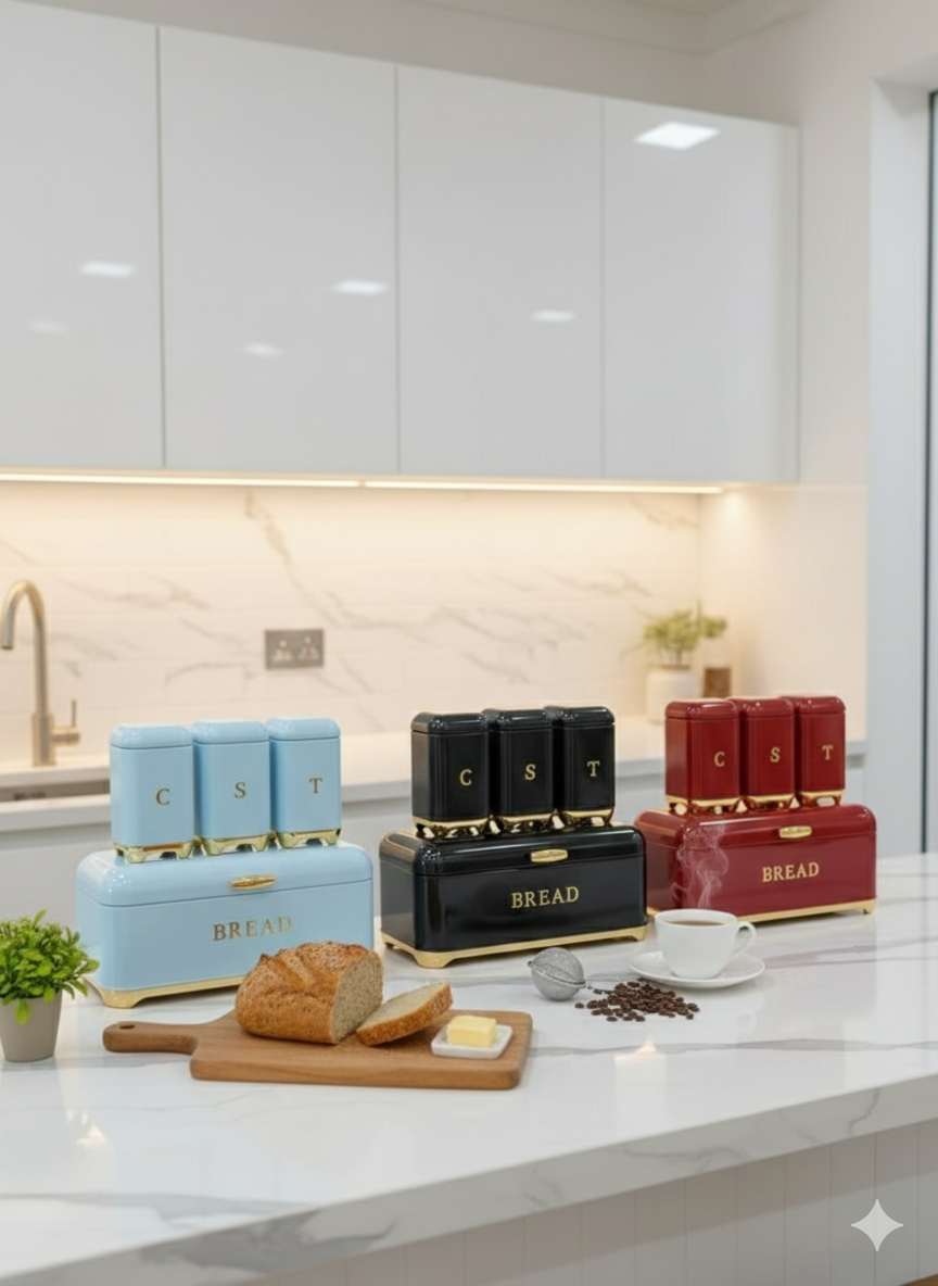 Bread Bin with Three Canister