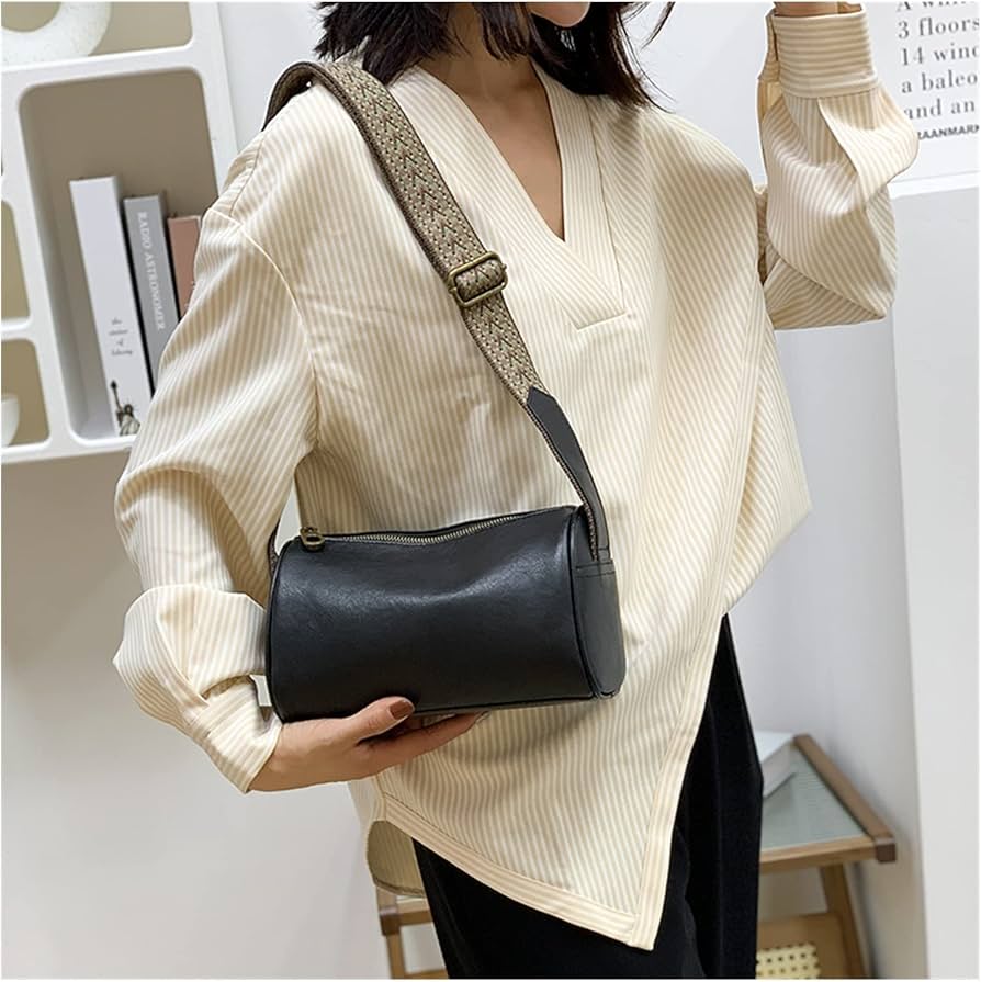 Vintage Boston Women Sling Bag – Chic PU Leather Crossbody Handbag for Work Party and Date Use