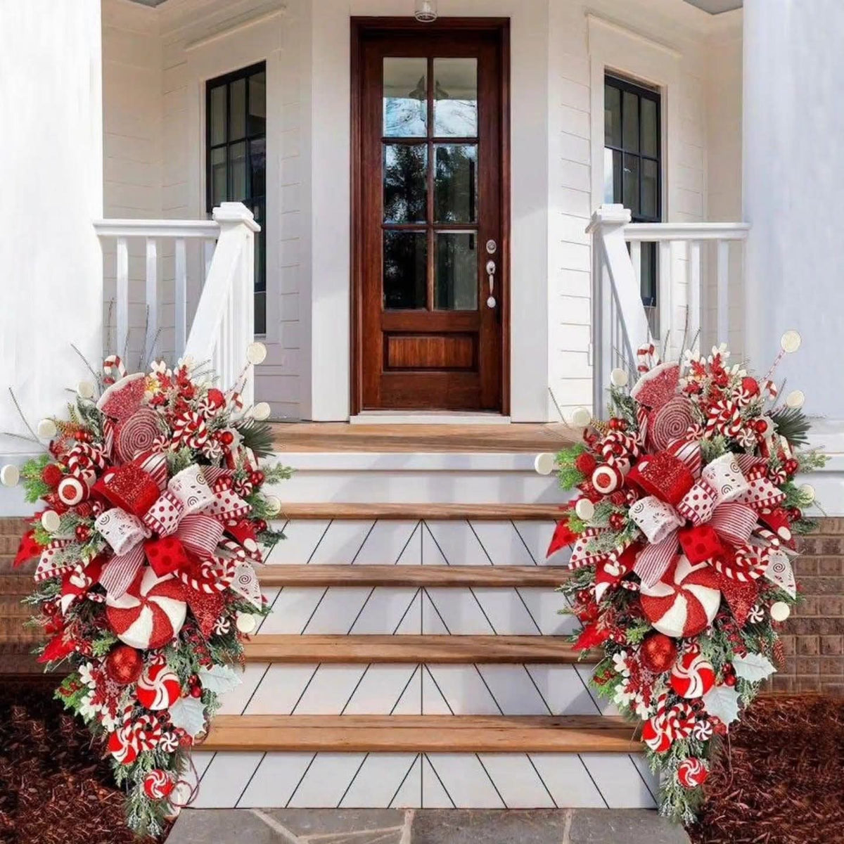 Christmas Swag Wreath for Door, Wall and Entryway Decoration