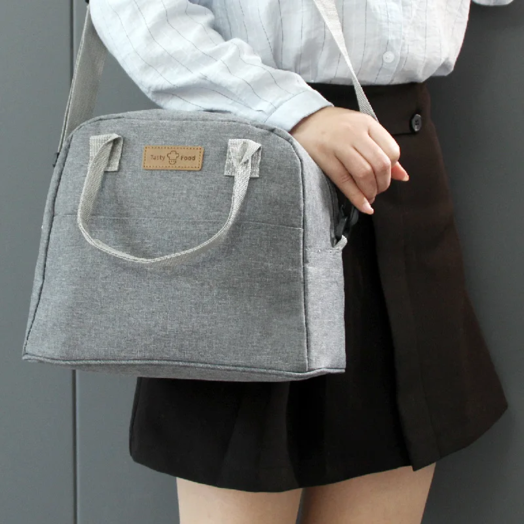 Insulated 9L Large Capacity Lunch Bag with Adjustable Shoulder Strap