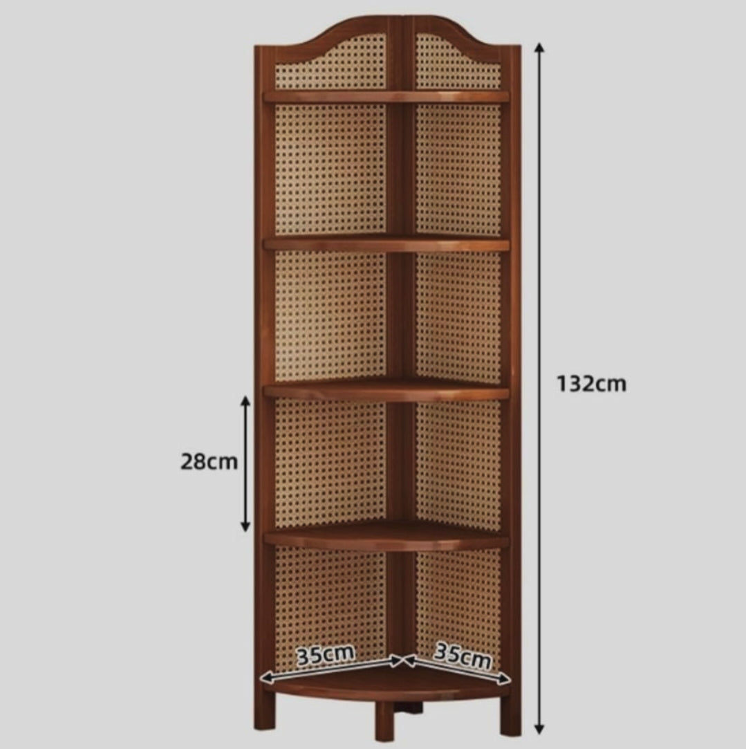 5 Tier Bamboo Corner Shelf