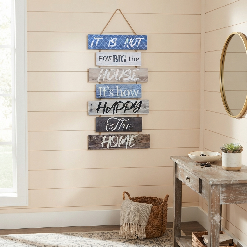 7-layer wooden wall hanging house rules sign decorative wooden wall décor for living room hallway entryway kitchen family inspiration plaque 38x26cm