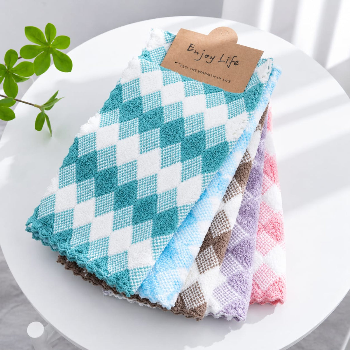 5pcs Microfiber Kitchen Towel