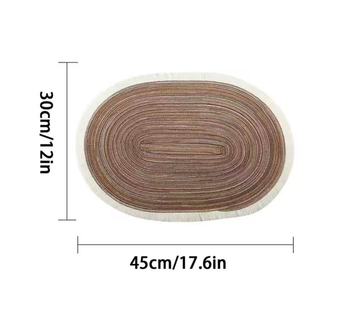 Oval Cotton Braided Table Placemats