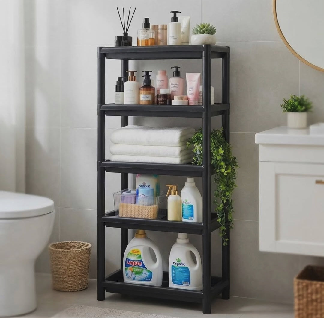 4 Tier Storage Rack with Movable Wheels