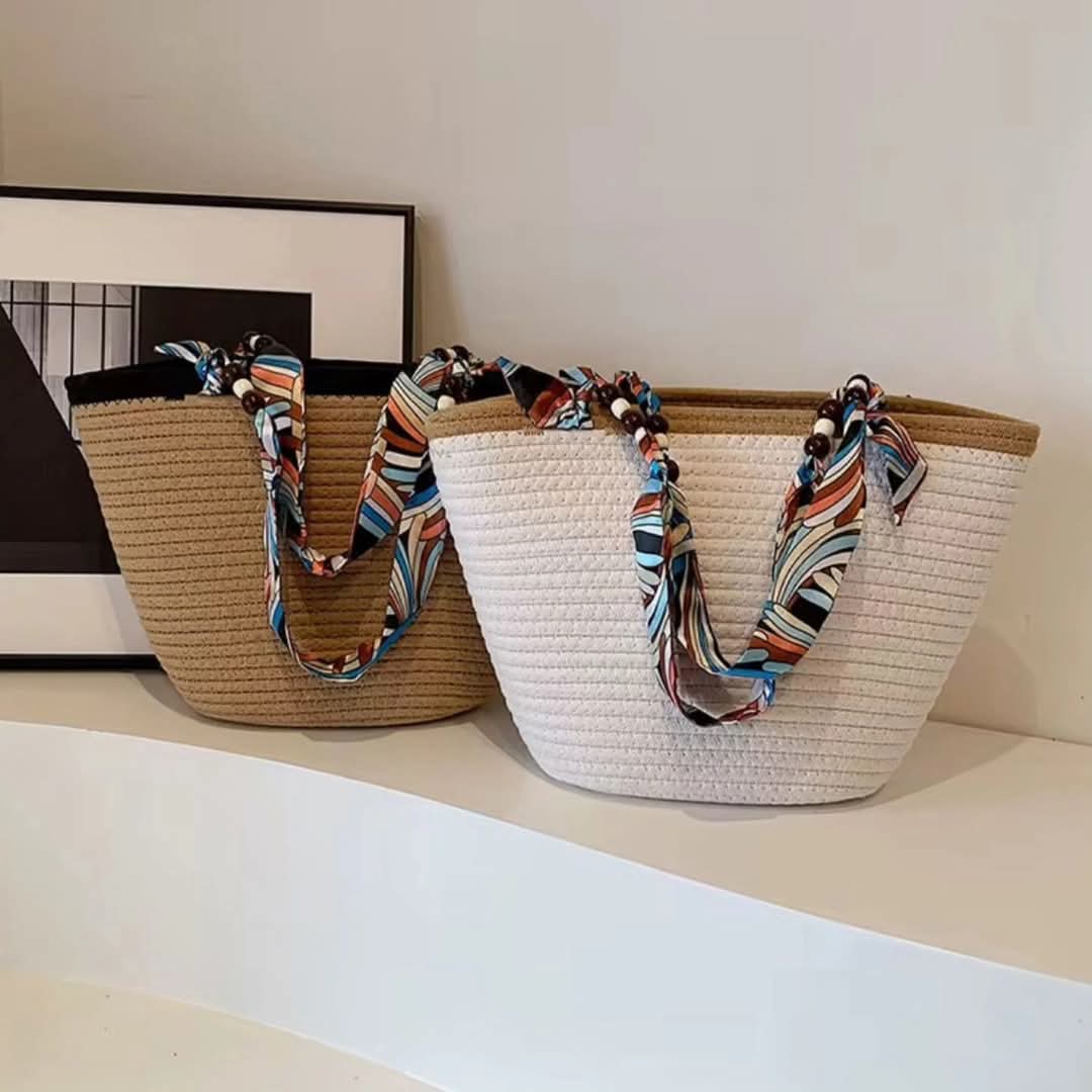 Cotton Rope Straw Bag