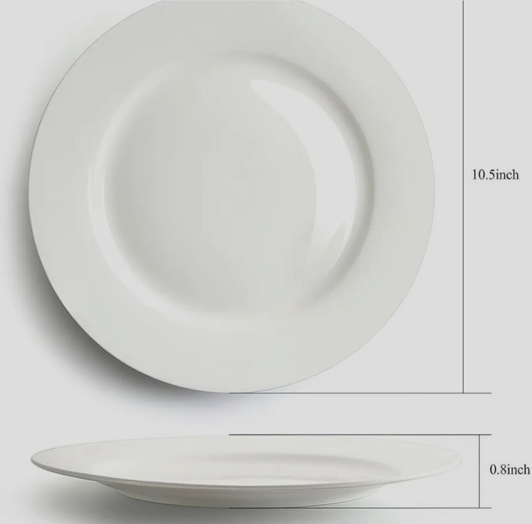 Porcelain Dinner Plates Set of 6
