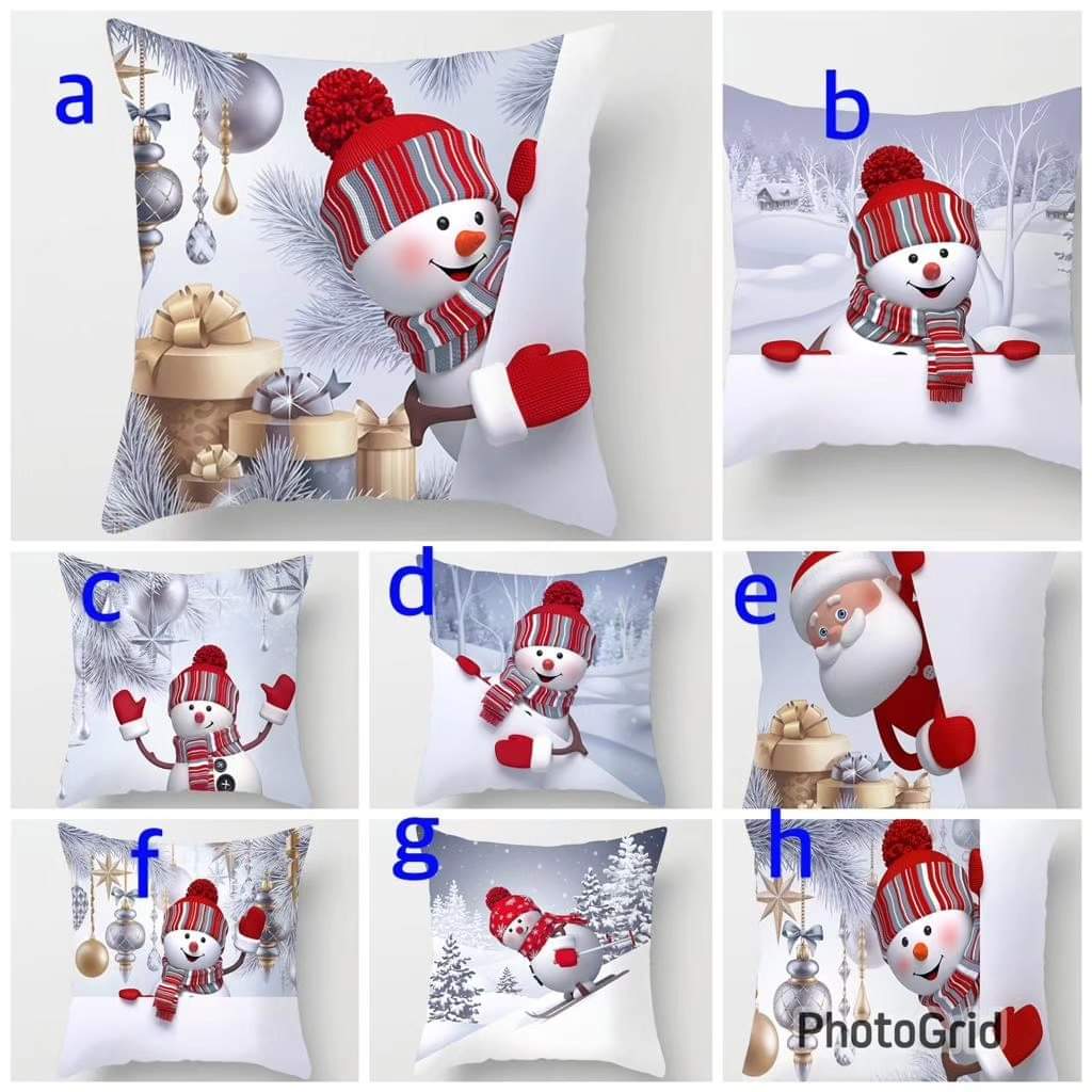 Assorted Christmas snow themed pillow cases