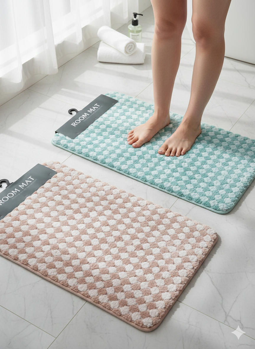 Non-Slip Microfiber Bathroom Rug