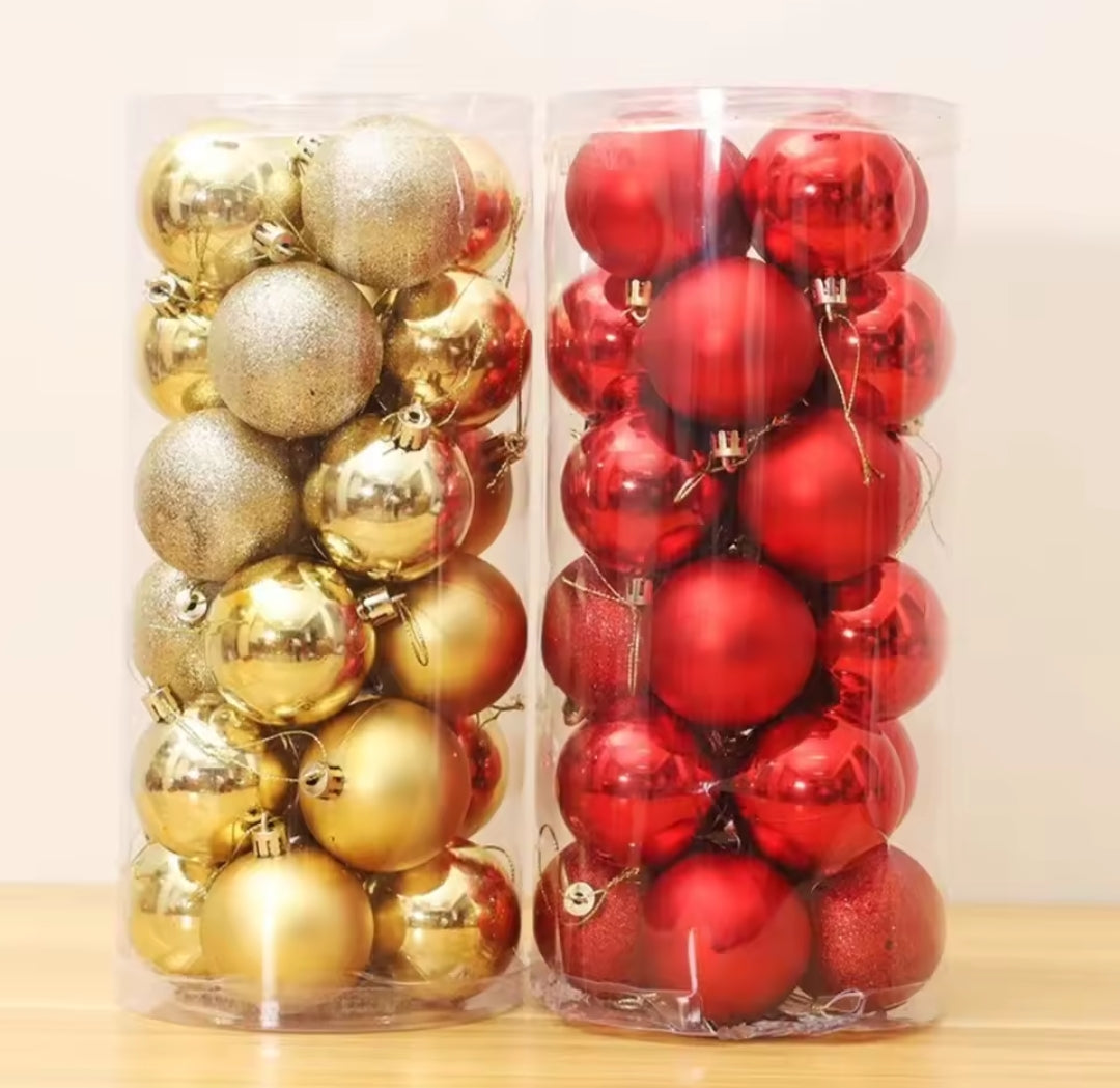 24pc 7cm Christmas Balls