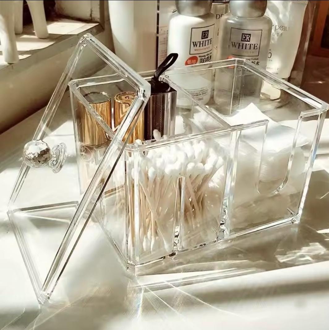 Acrylic Cotton Swab and Beauty Organiser