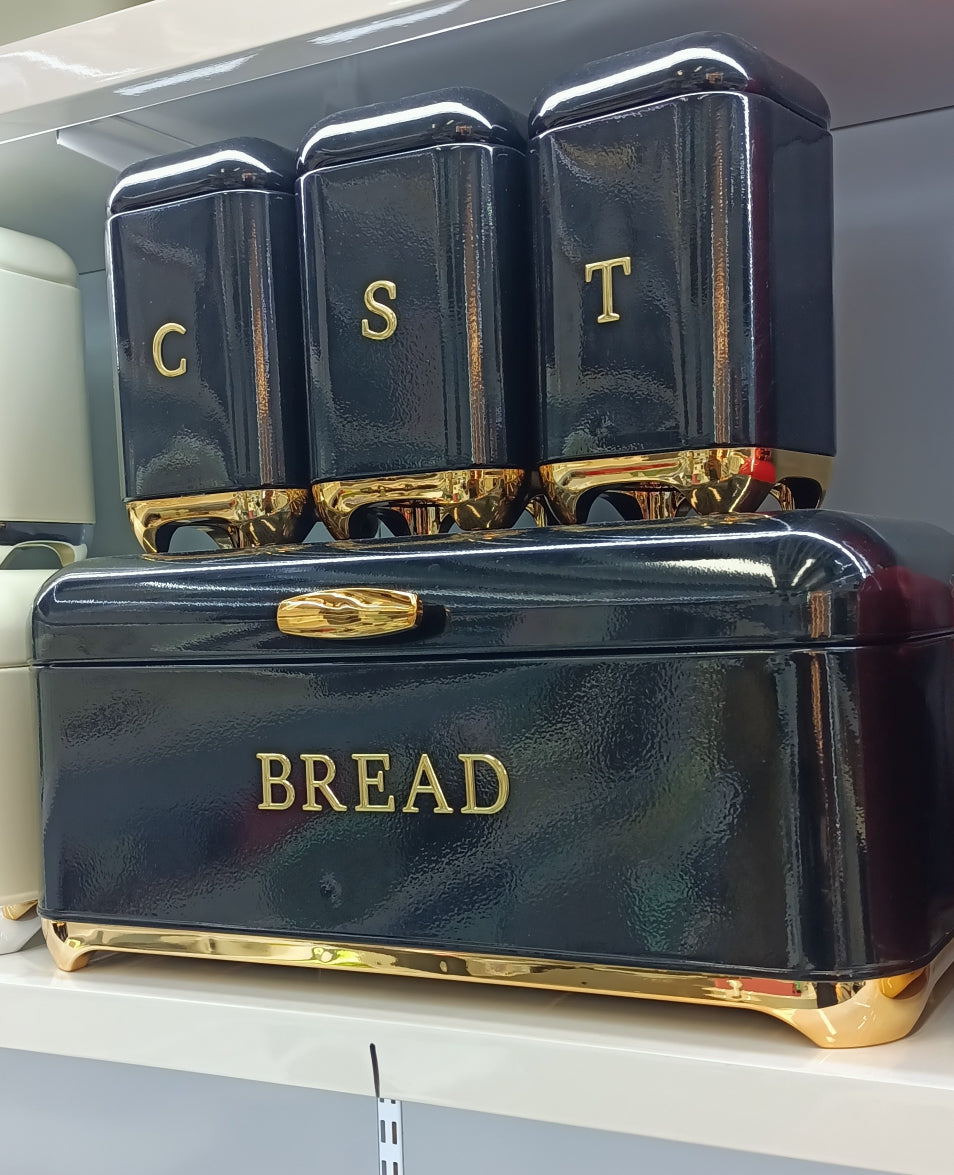 Bread Bin+3 Canisters Set