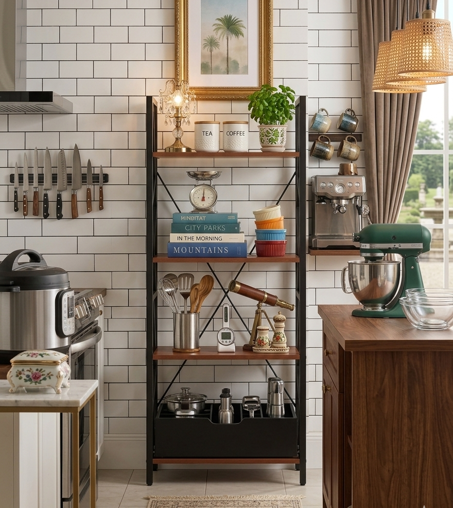 Gemelli Colllection kitchen cabinet multipurpose shoe rack modern storage shelf unit wood and metal organiser microwave stand entryway shoe storage cabinet 60x30x140cm home storage furniture