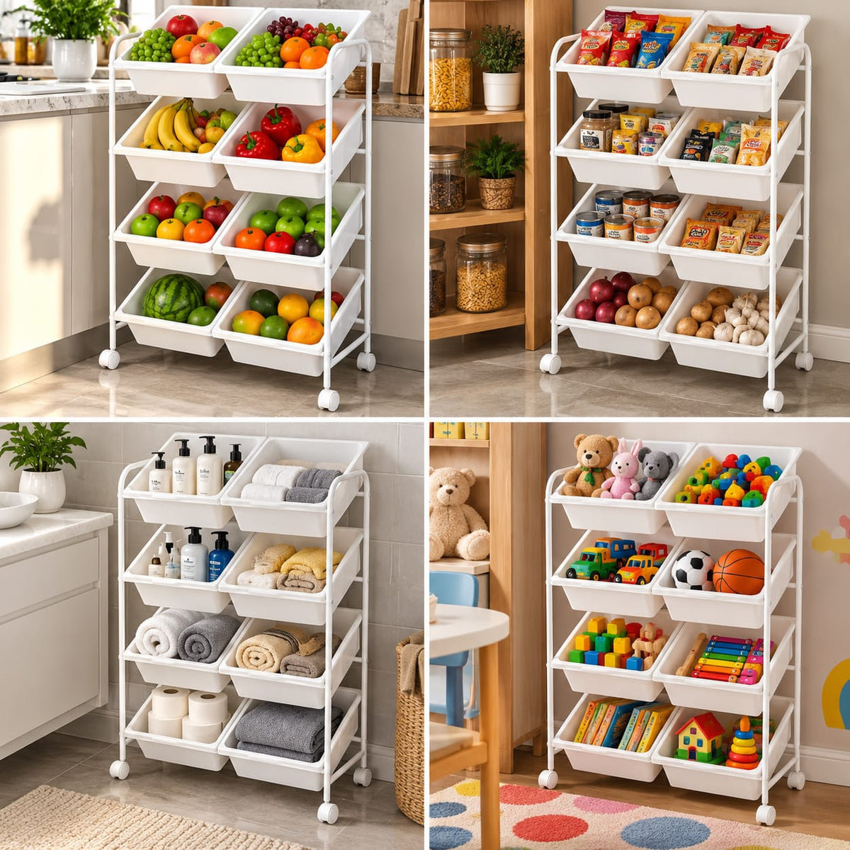 8 Basket Multifunctional Storage Rack