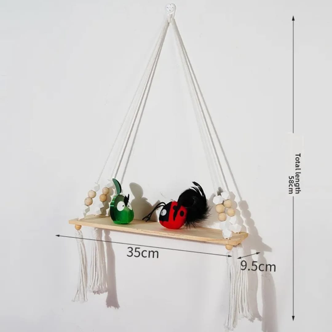 Macrame Wall Hanging Shelf Storage Rack