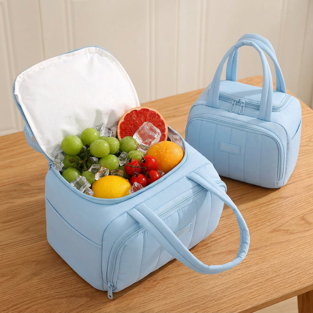 Single Layer Insulated Lunch Bag with Shoulder Strap
