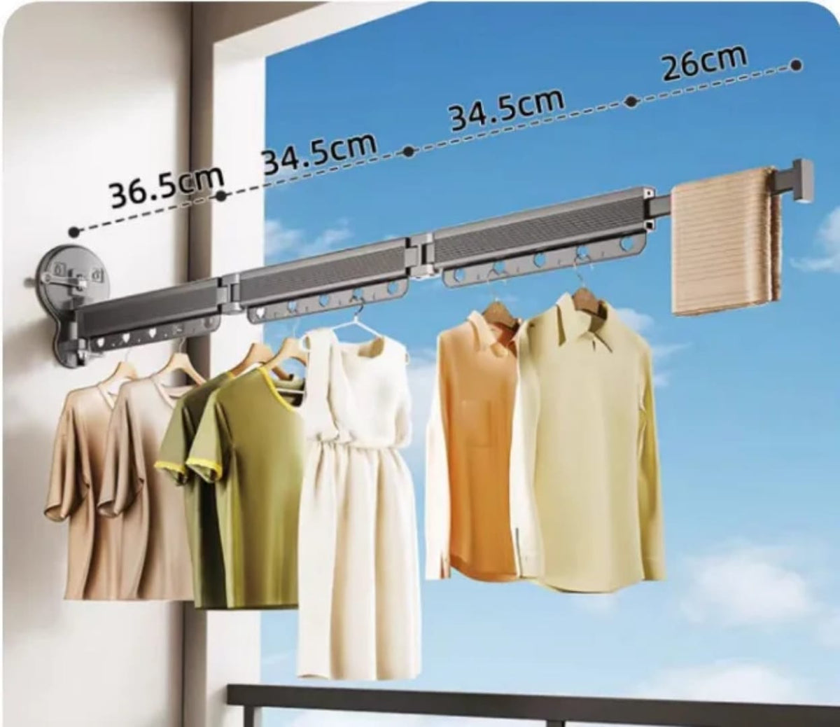 Retractable Wall-Mounted Clothes Drying Rack