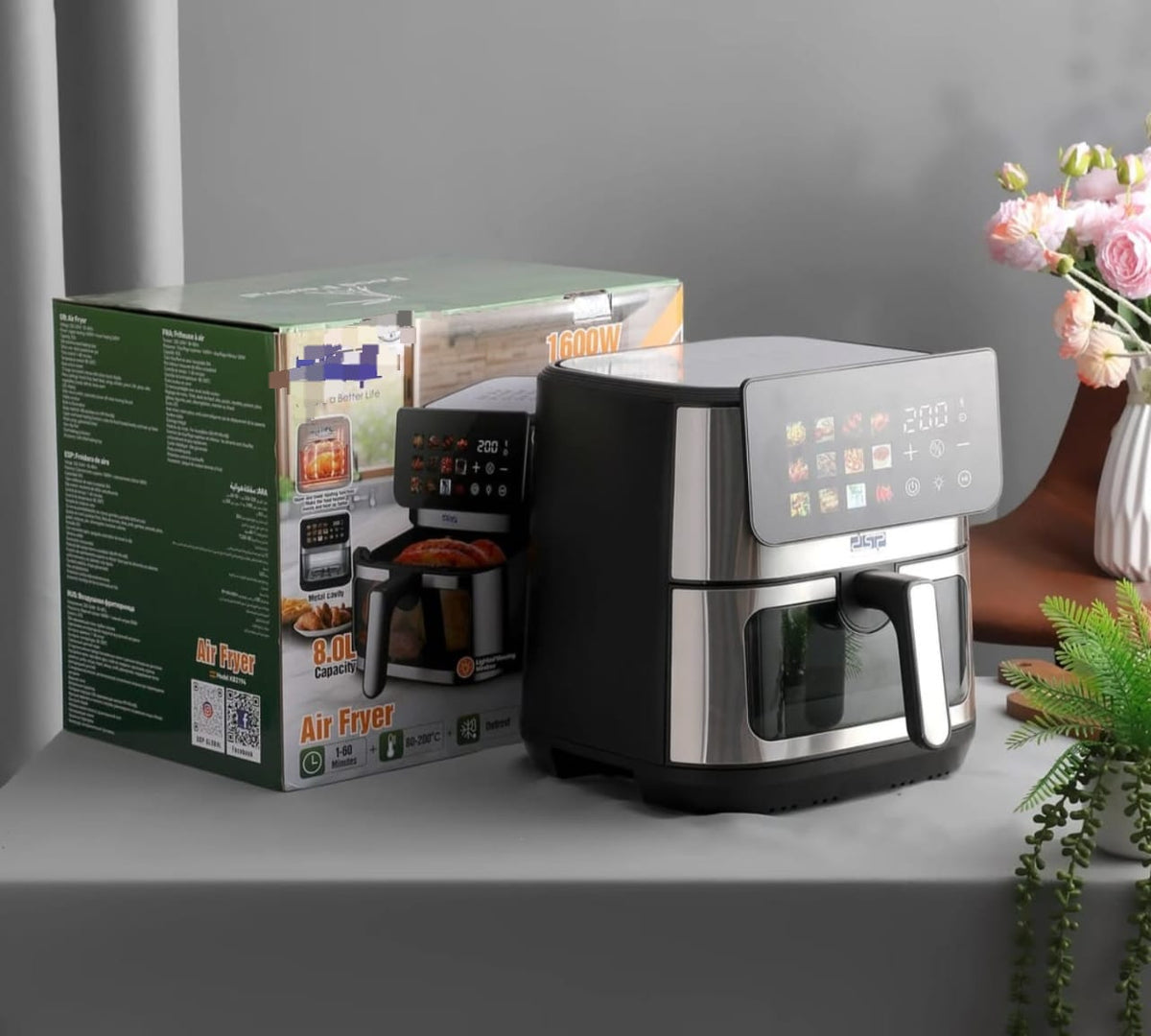 Large Capacity Air Fryer with Dual Heating & Touch Display