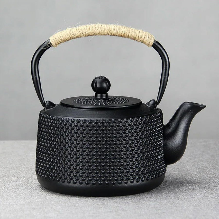 2.5L Cast Iron Teapot with Strainer Net Filter