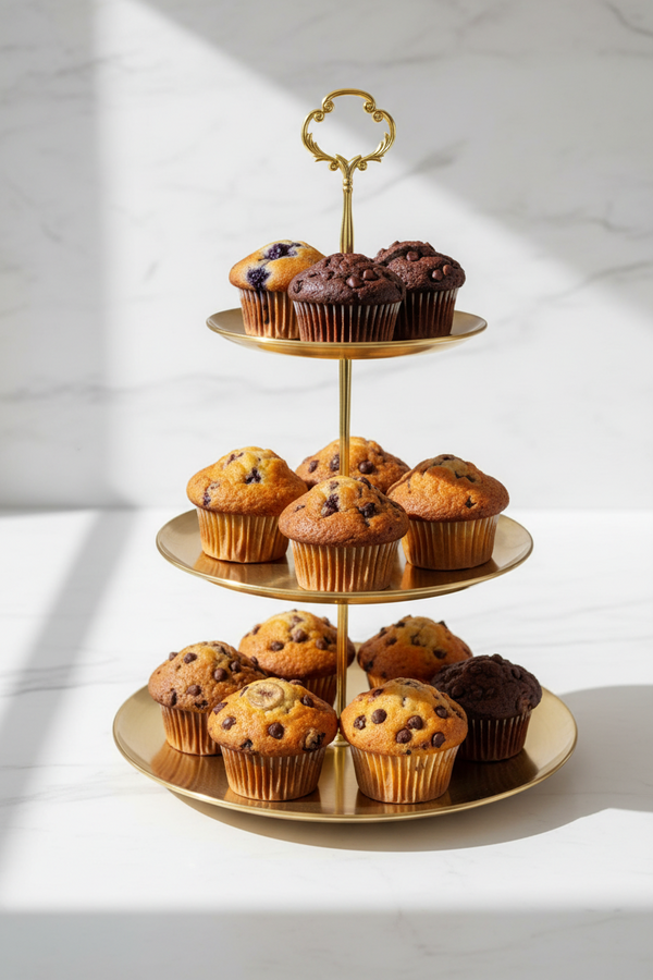 Cake Stand, Stainless Steel Gold