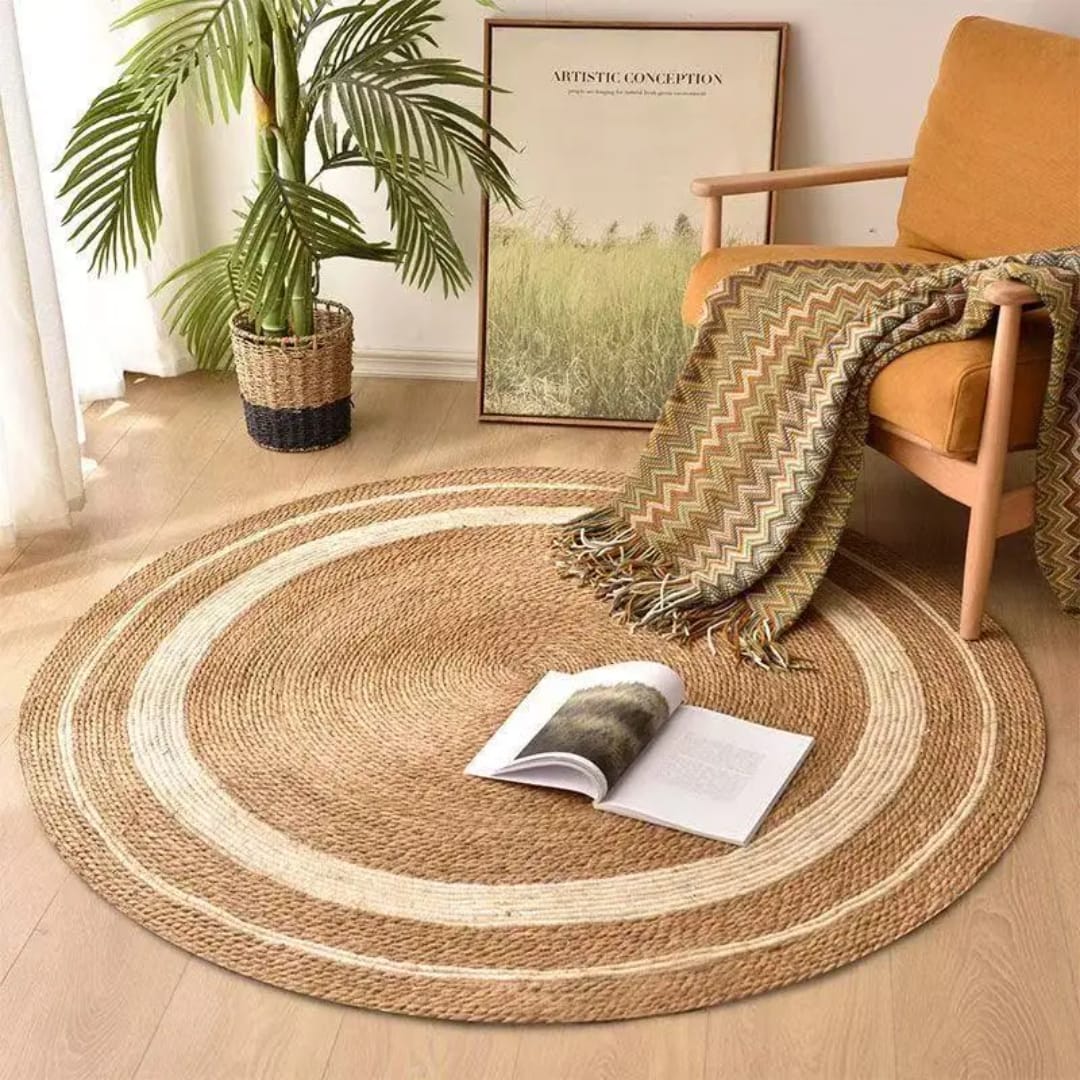 Handmade Round Jute Rug