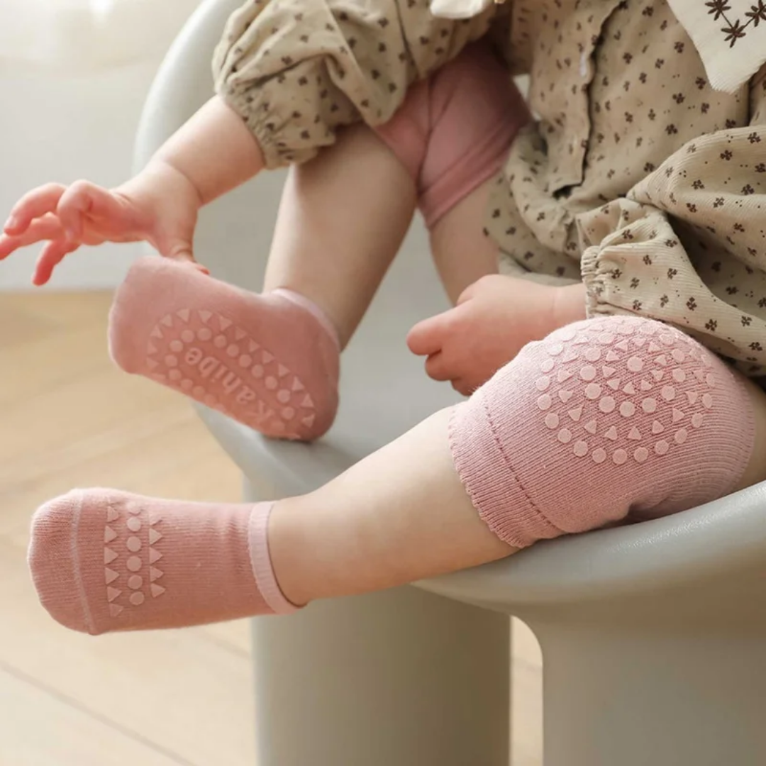 prewalker baby knee pads and grip socks set