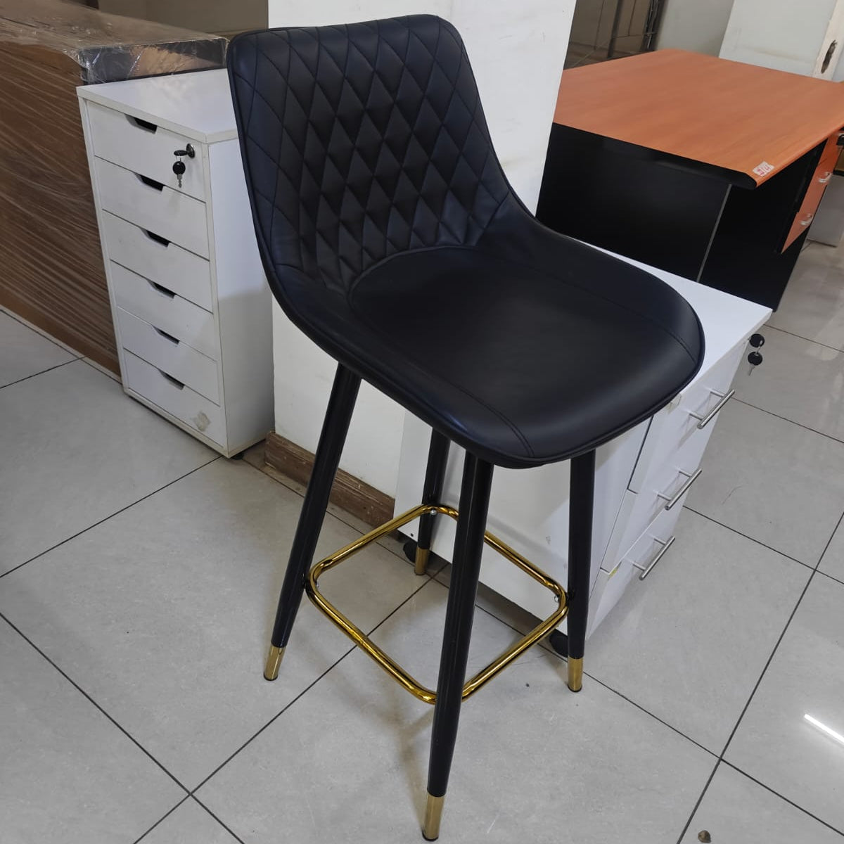 75cm High Diamond Quilted Bar Stool