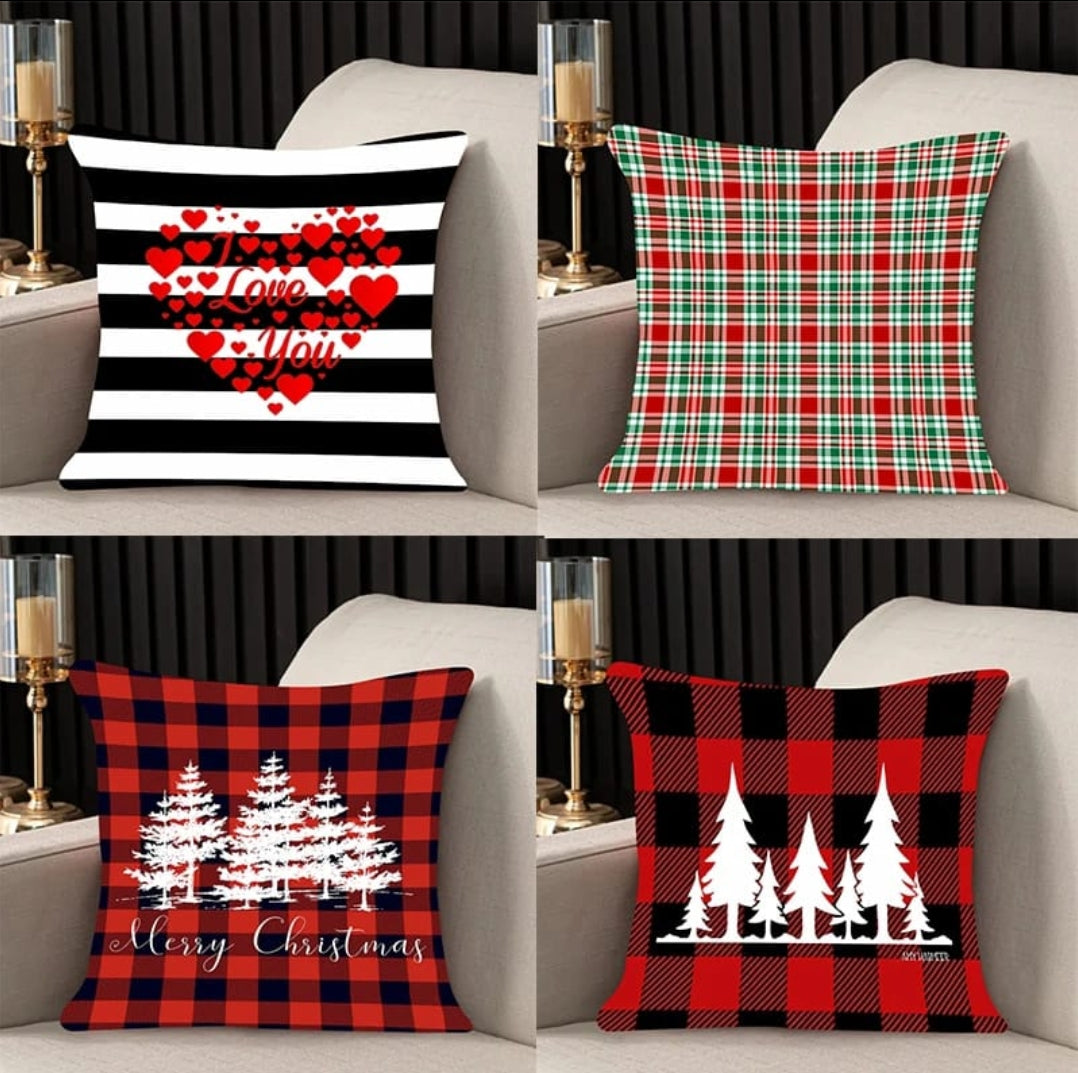 45 × 45cm Christmas Santa Claus Printed Cushion Cover