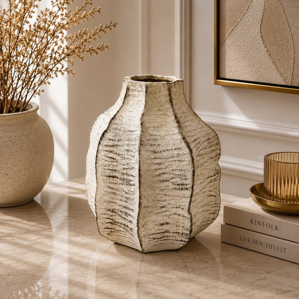 Stone Petal Vase