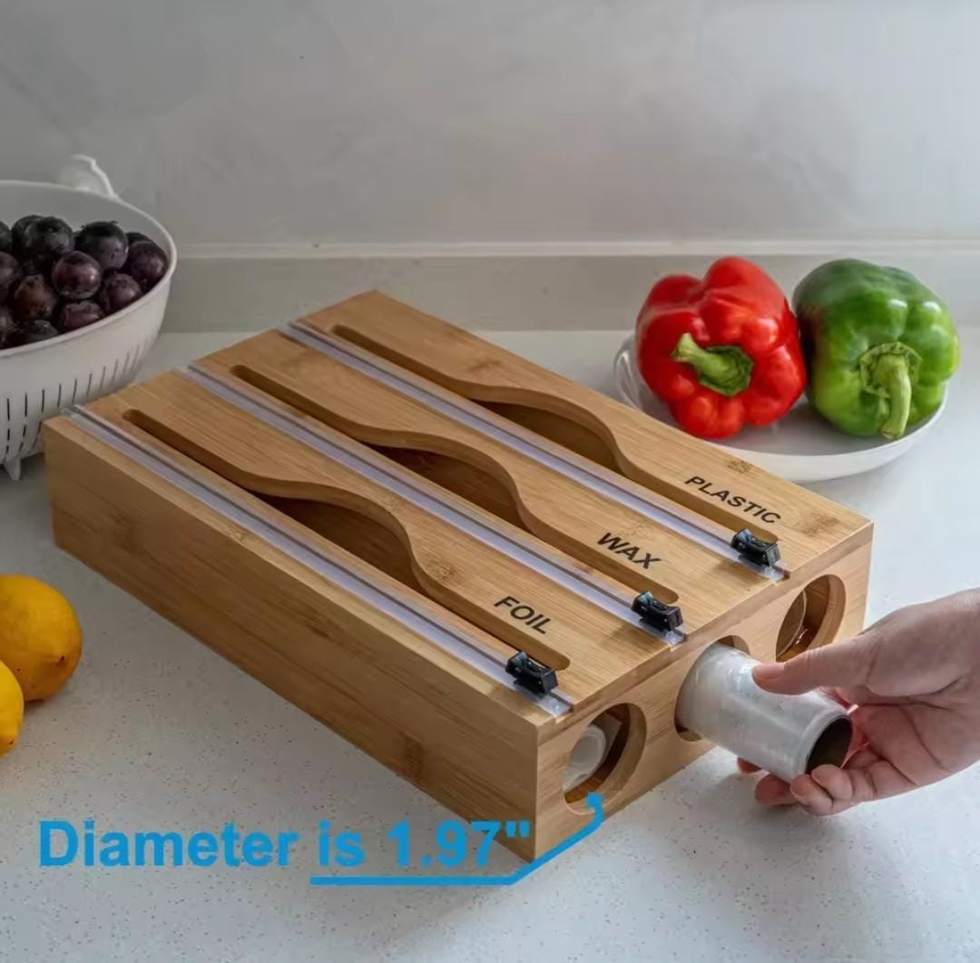 3-Layer Bamboo Wrap Dispenser