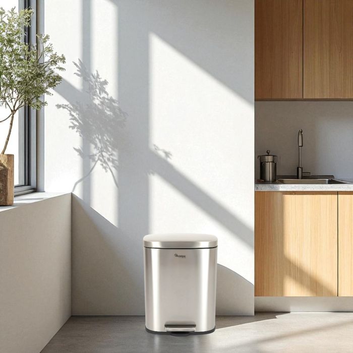 stainless steel 20l soft close pedal bin with odour-proof lid and hands-free pedal