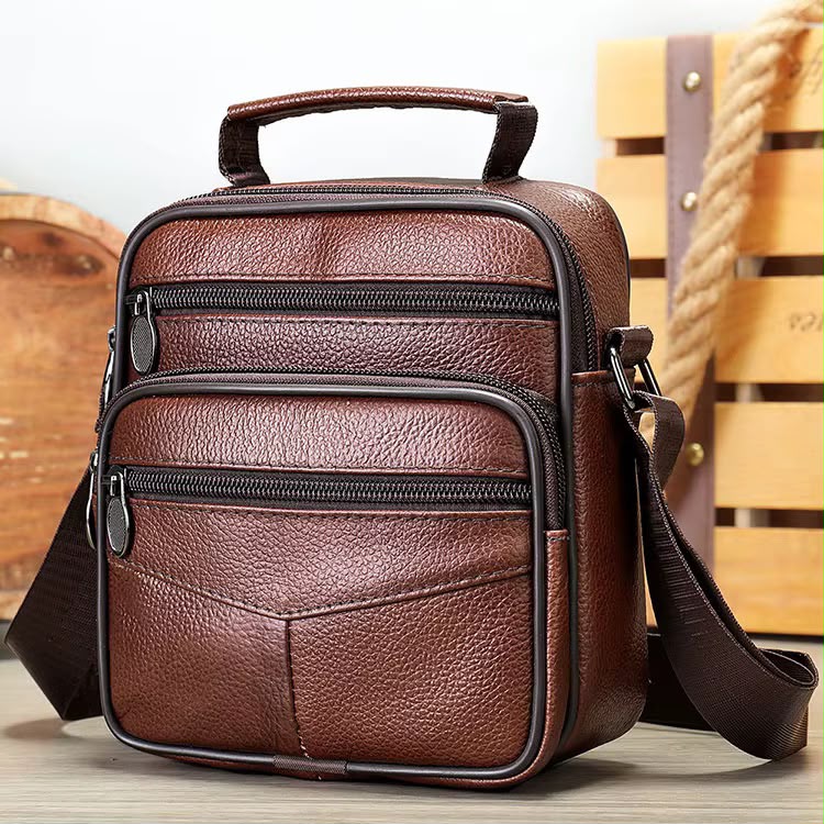 Unisex Leather Crossbody Bag