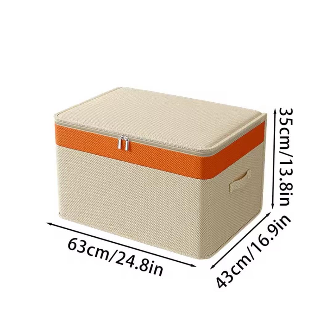 Canvas Quilt and Clothing Storage Organiser with Zip