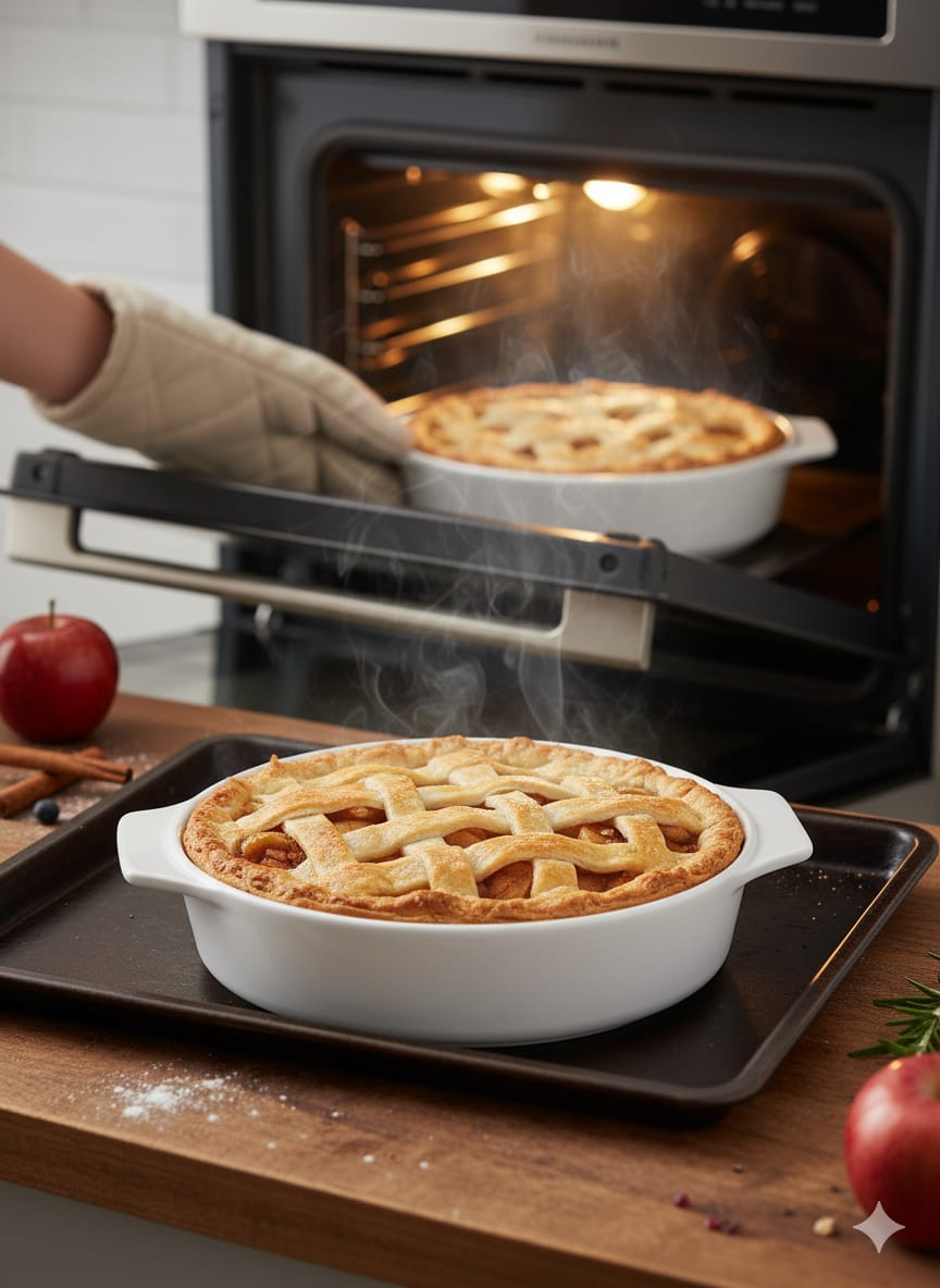 2pcs Ceramic Round Baking Tray