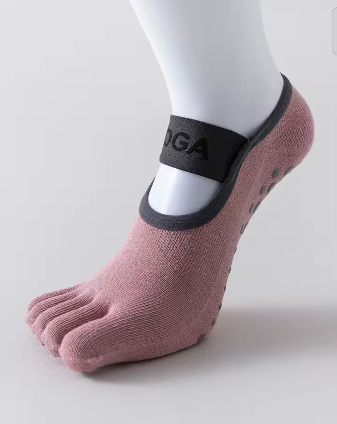 Exercise Socks with Separated Toes and Anti-Slip Grip