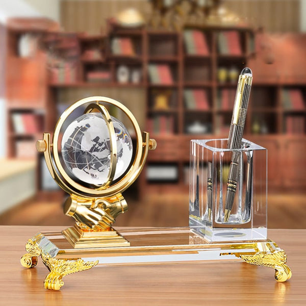 Desk Organizer, Global Executive Crystal