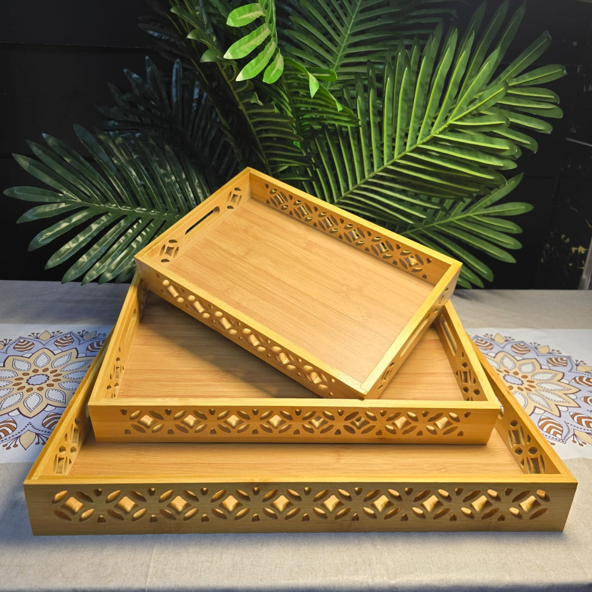 Multi-Functional Bamboo Trays