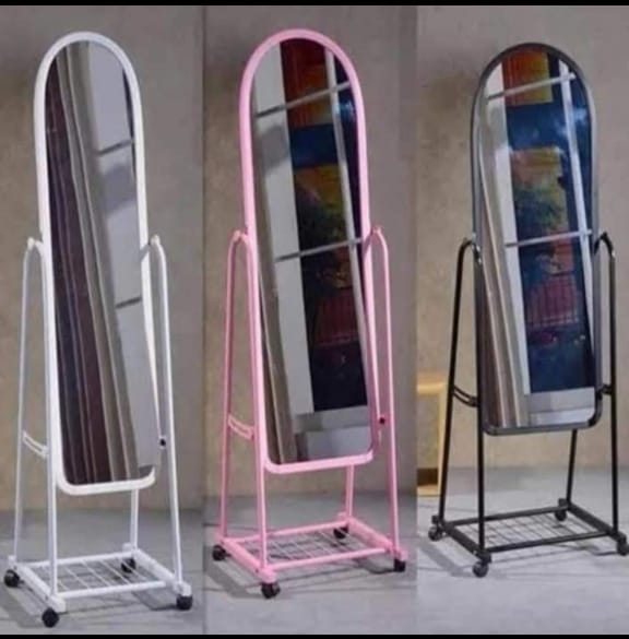 Arched Full-Length Standing Mirror with Wheels